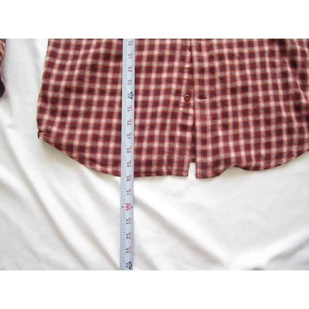 Men Banana Republic Button Up Plaid Cotton Long Sleeve Shirt Sz 16-16.5 L(MT142)